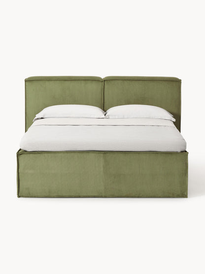 Cord-Boxspringbett Lennon