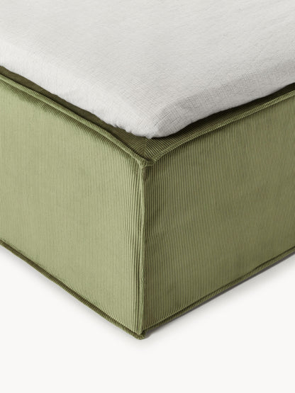 Cord-Boxspringbett Lennon