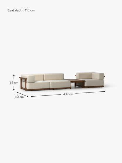 Garten-Lounge-Set Matheus aus Akazienholz, 3er-Set