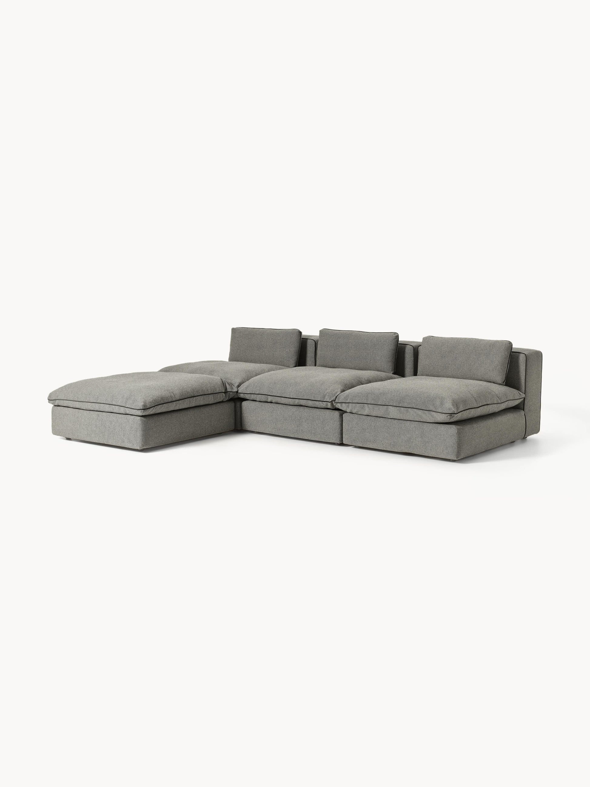 Modulares XL-Sofa Felix mit Hocker (links/rechts)