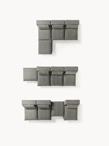 Modulares XL-Sofa Felix mit Hocker (links/rechts)