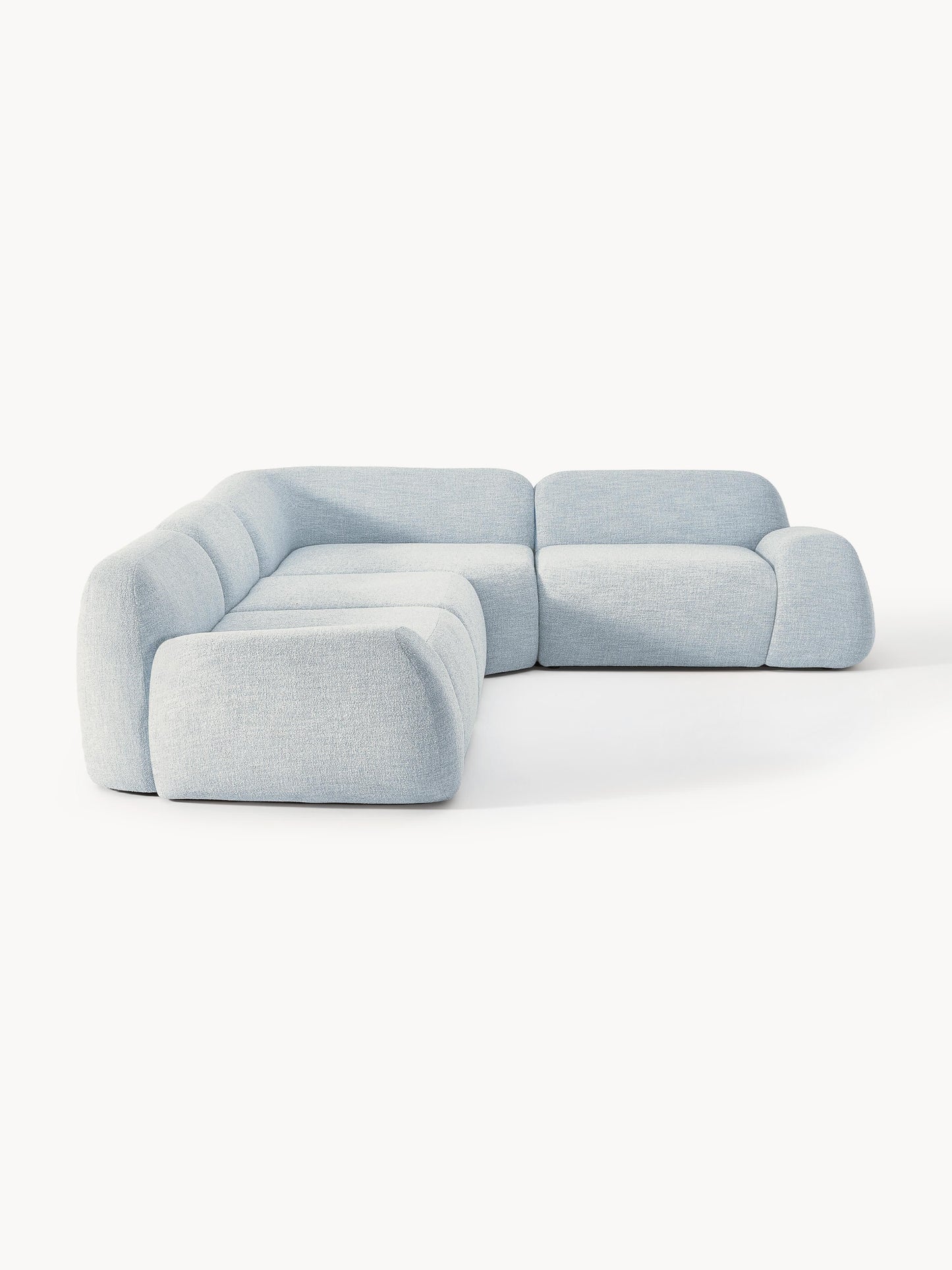 Modulares Bouclé-Ecksofa Wolke (4-Sitzer)