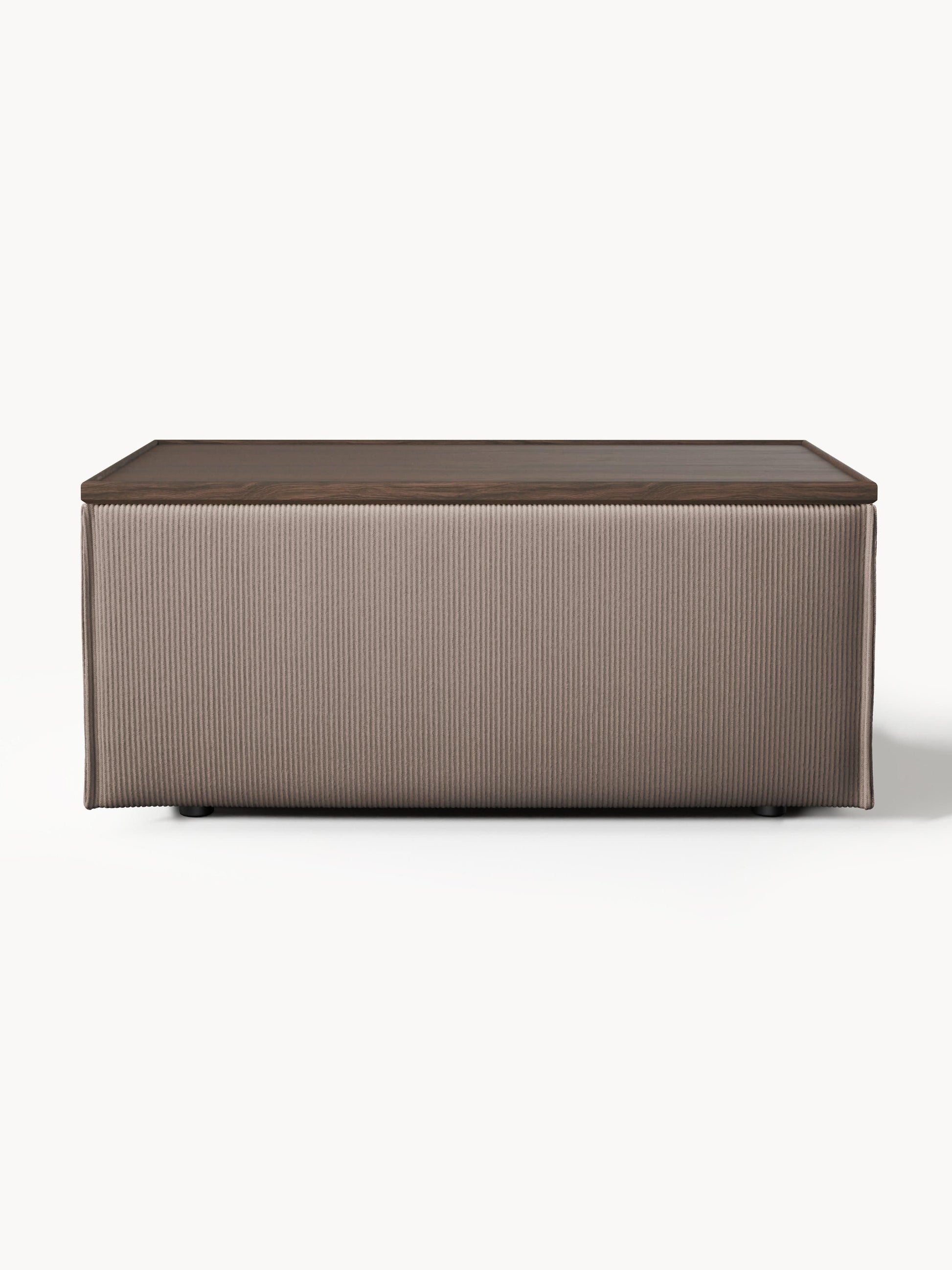 Sofa-Hocker Lennon aus Cord mit Stauraum