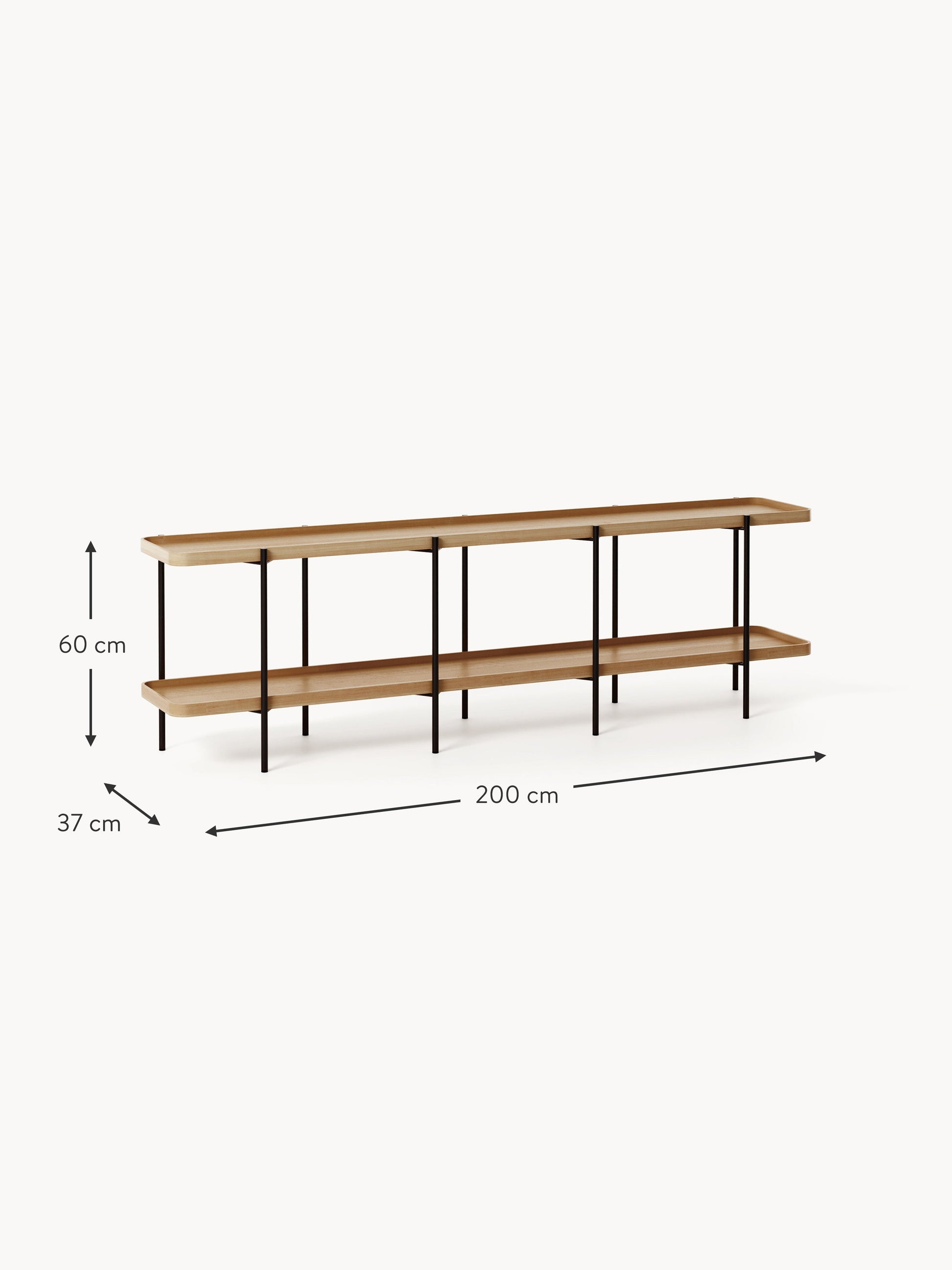 Niedriges Holz-Regal Renee