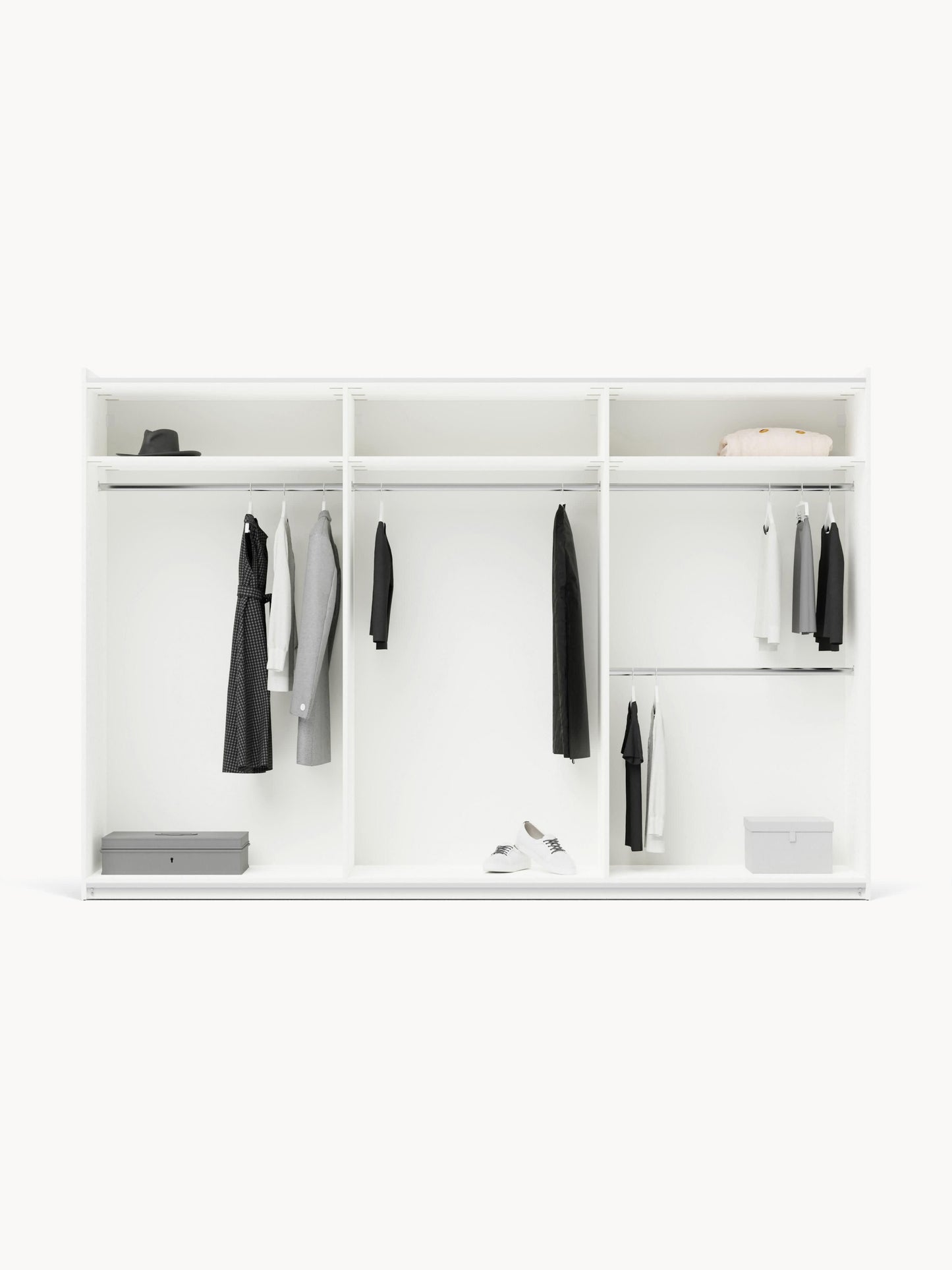 Modularer Schwebetürenschrank Simone, 300 cm Breite, in verschiedenen Größen