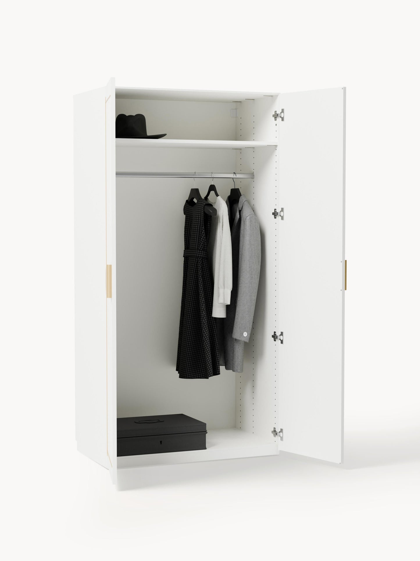 Modularer Drehtürenschrank Denise, 100 cm Breite, in verschiedenen Größen