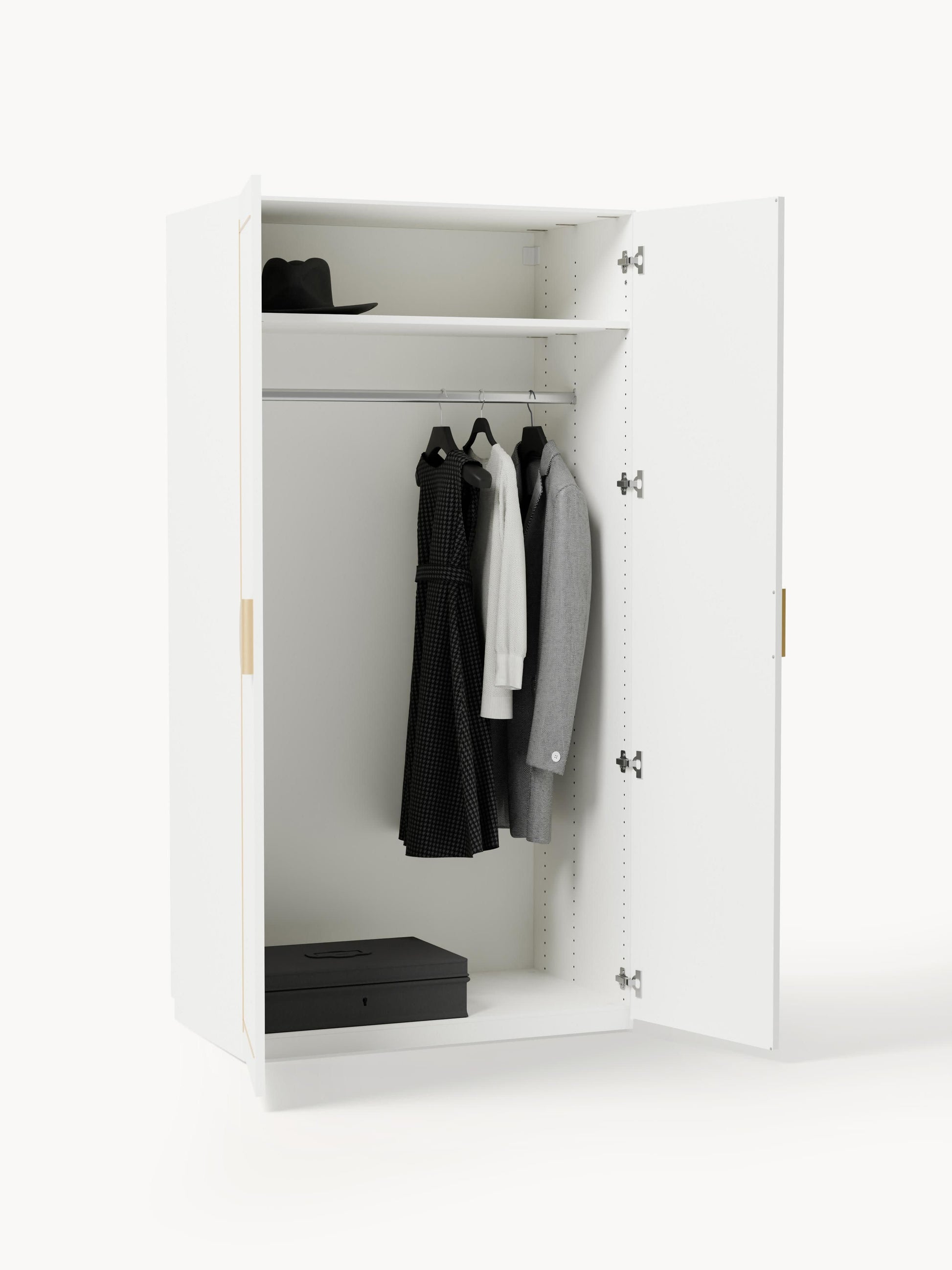 Modularer Drehtürenschrank Denise, 100 cm Breite, in verschiedenen Größen