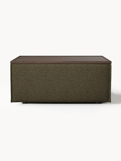 Sofa-Hocker Lennon aus Bouclé mit Stauraum