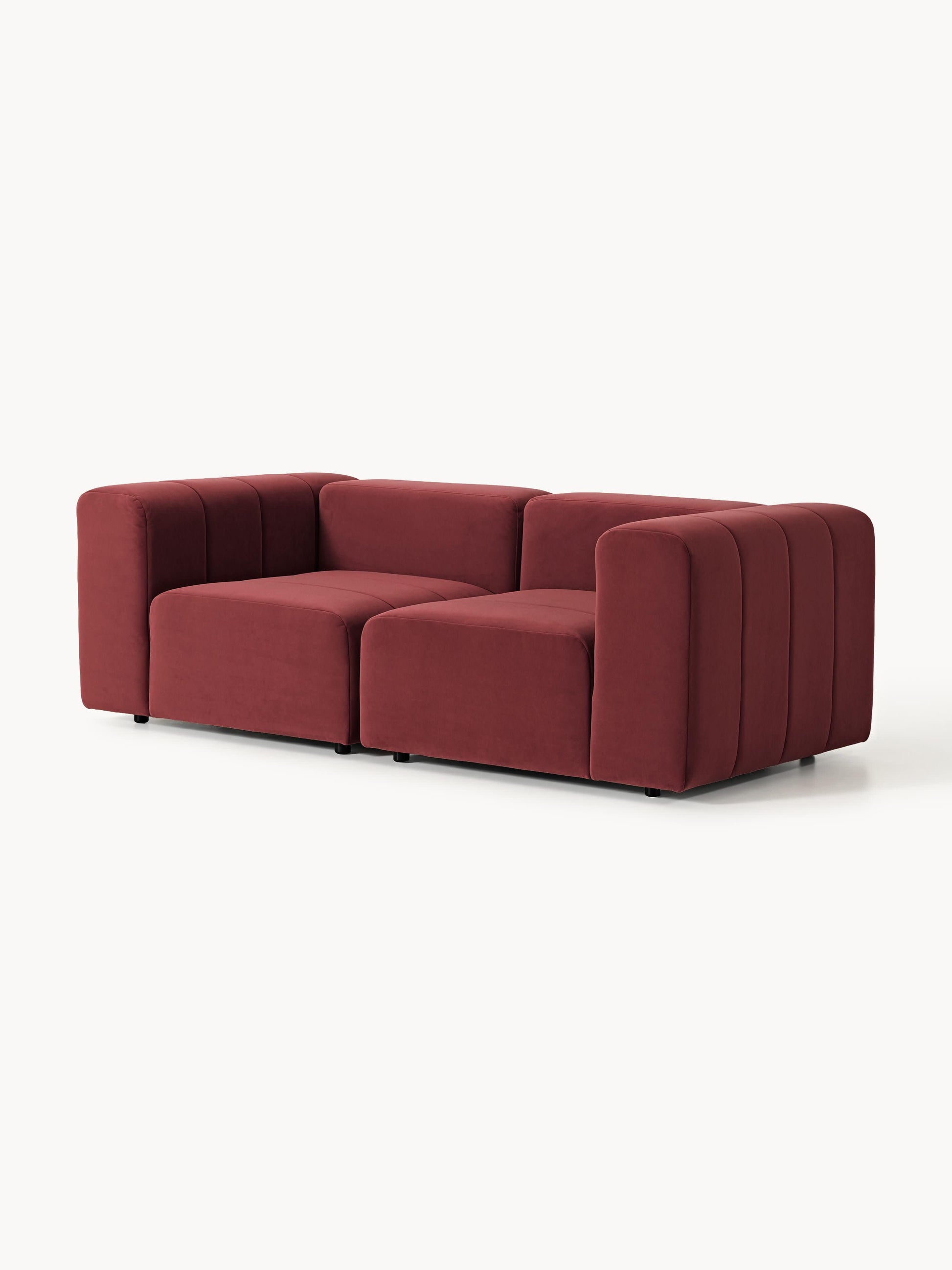 Modulares Samt-Sofa Lena (3-Sitzer)