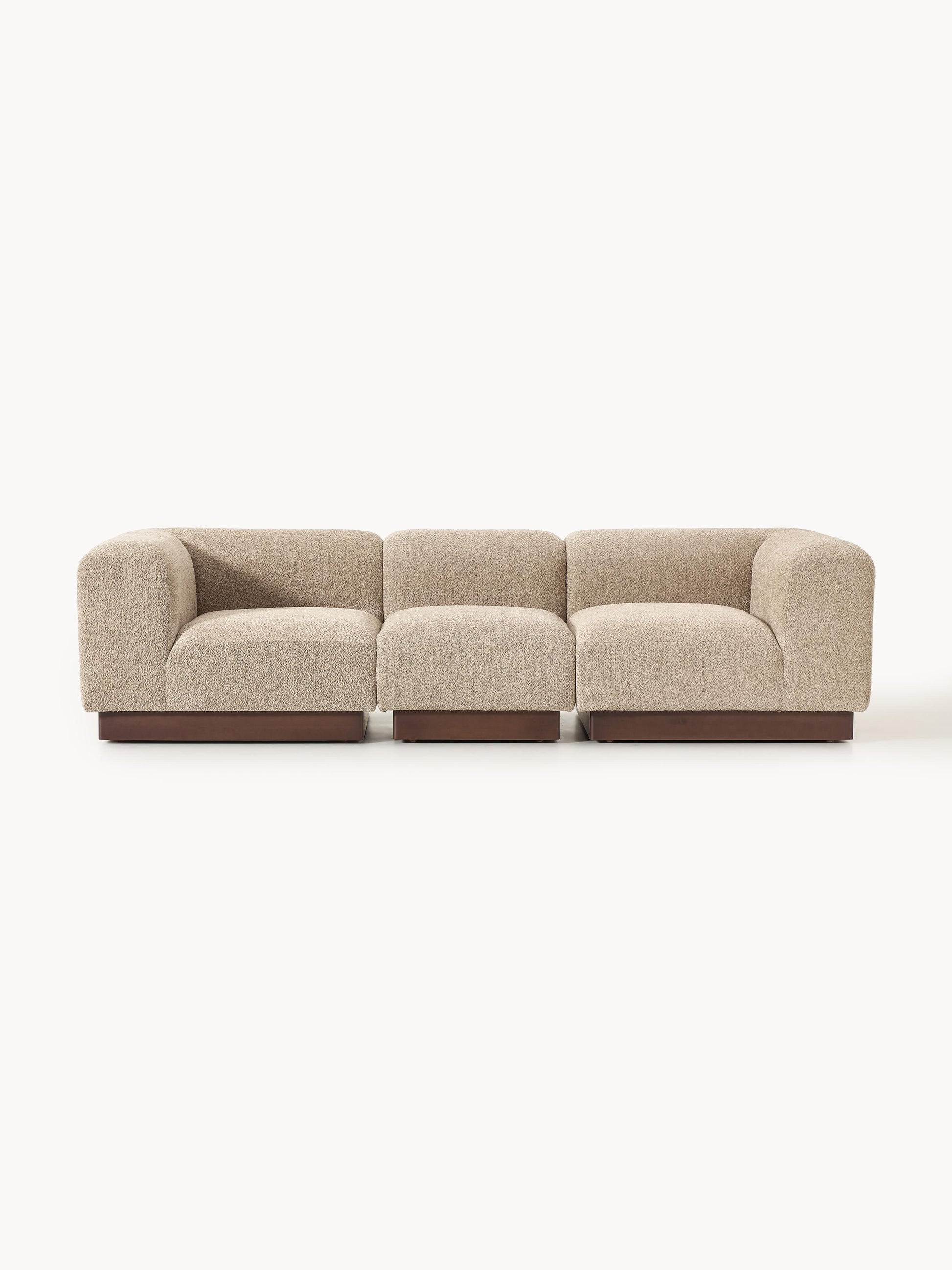 Galeriebild 1 - Modulares Sofa Natalie (3-Sitzer) aus Teddy-Bouclé