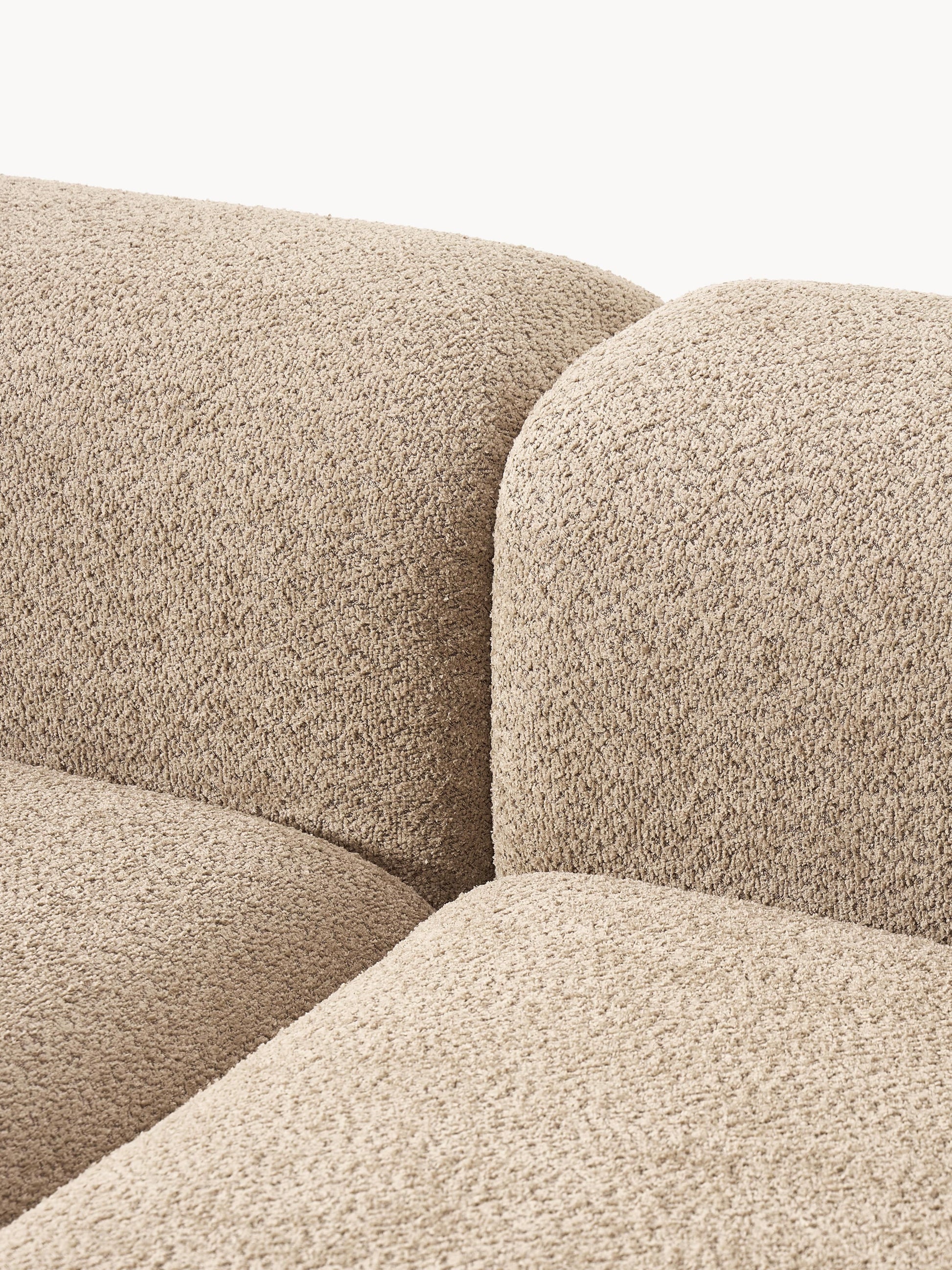 Modulares Sofa Natalie (3-Sitzer) aus Teddy-Bouclé