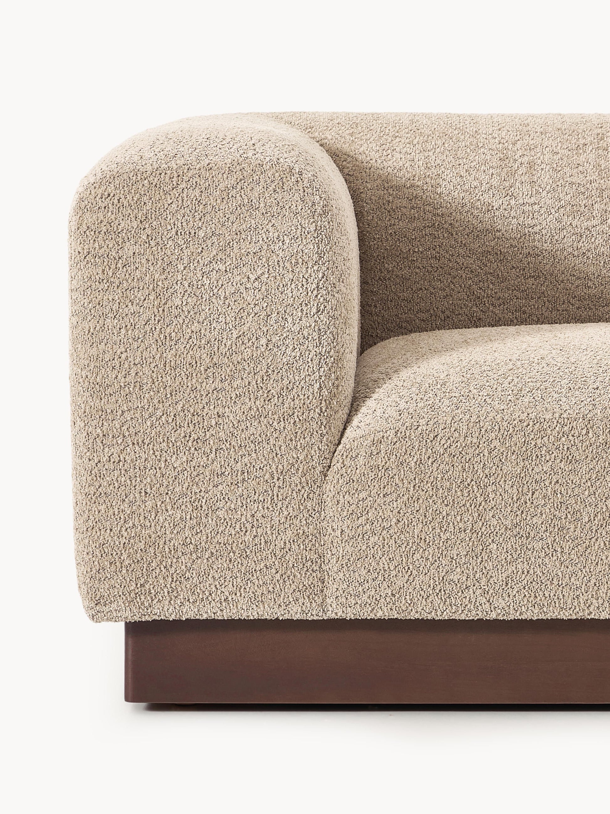 Modulares Sofa Natalie (3-Sitzer) aus Teddy-Bouclé