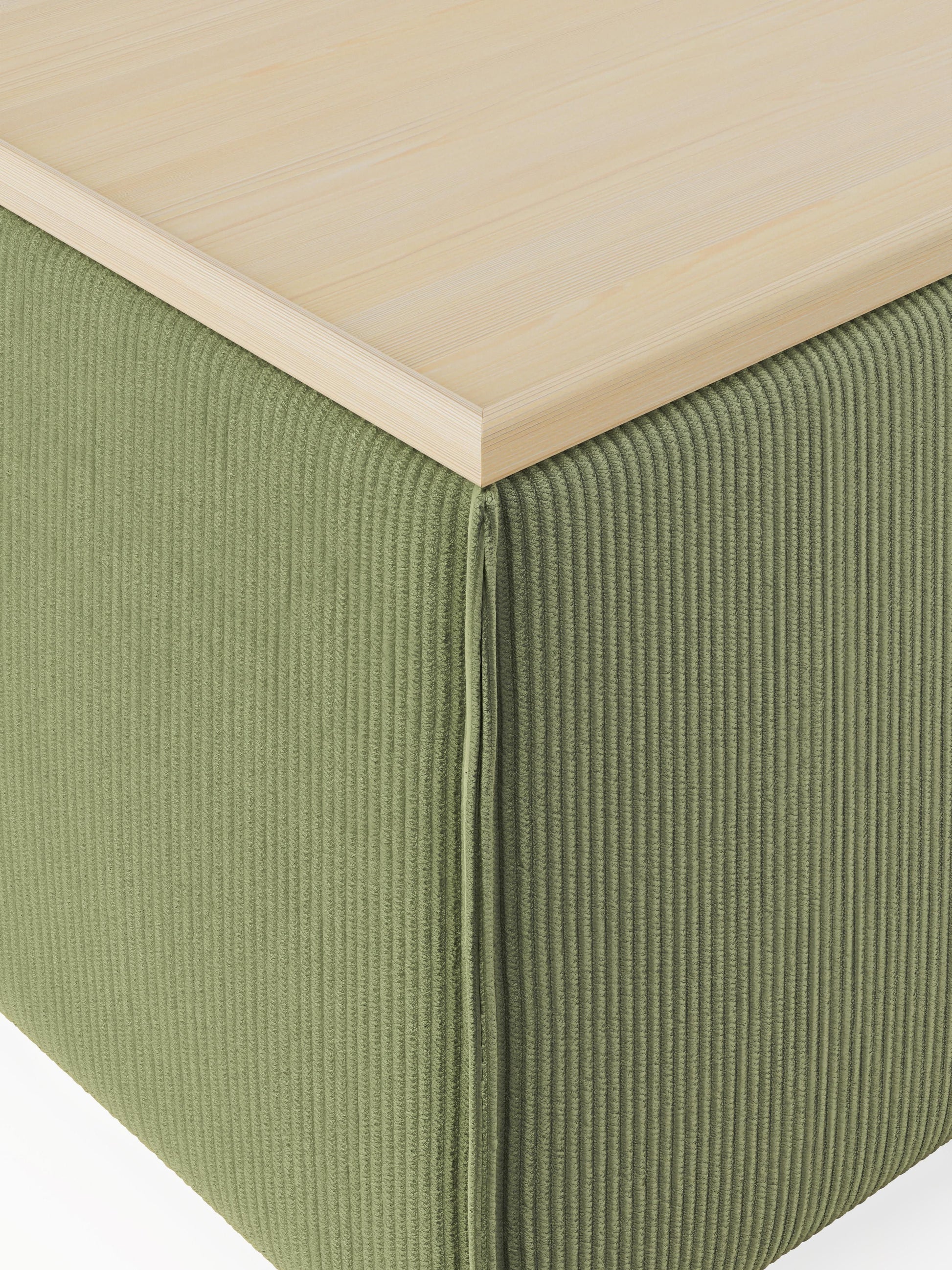 Sofa-Hocker Lennon aus Cord mit Stauraum