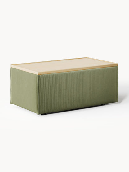 Galeriebild 1 - Sofa-Hocker Lennon aus Cord mit Stauraum