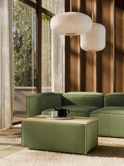 Sofa-Hocker Lennon aus Cord mit Stauraum