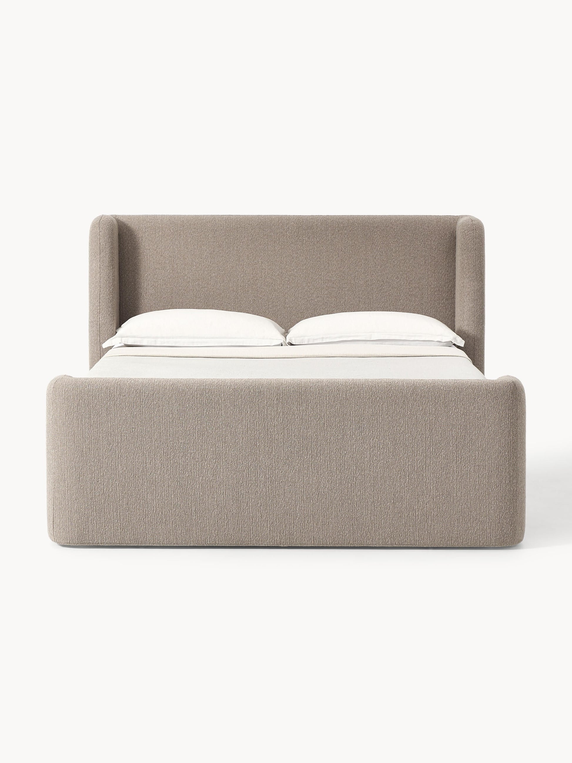 Bouclé-Boxspringbett Perla