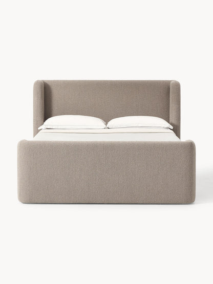 Bouclé-Boxspringbett Perla