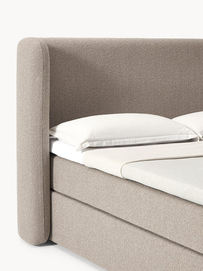 Bouclé-Boxspringbett Perla