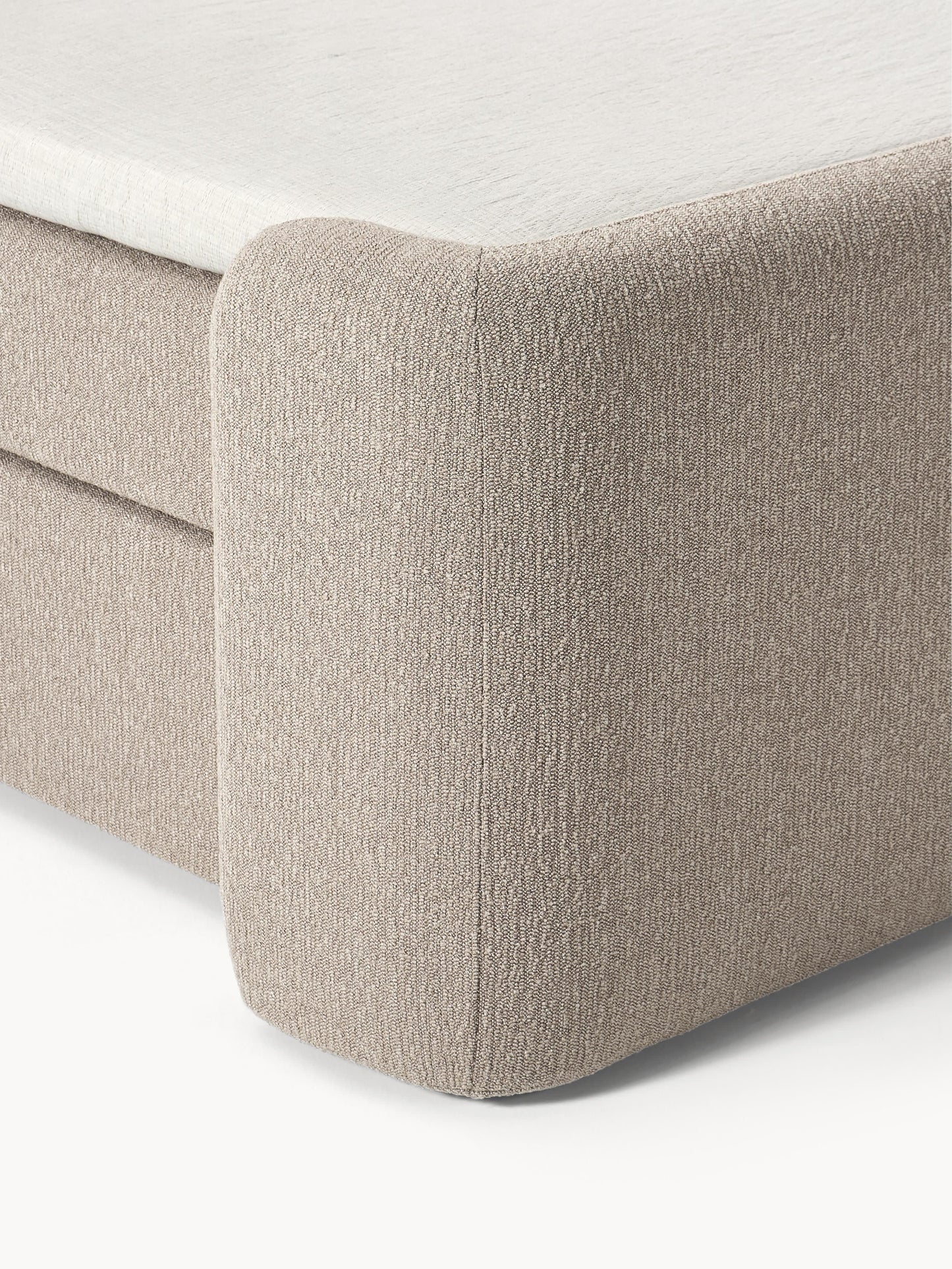 Bouclé-Boxspringbett Perla