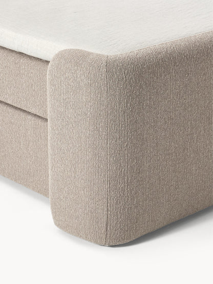 Bouclé-Boxspringbett Perla
