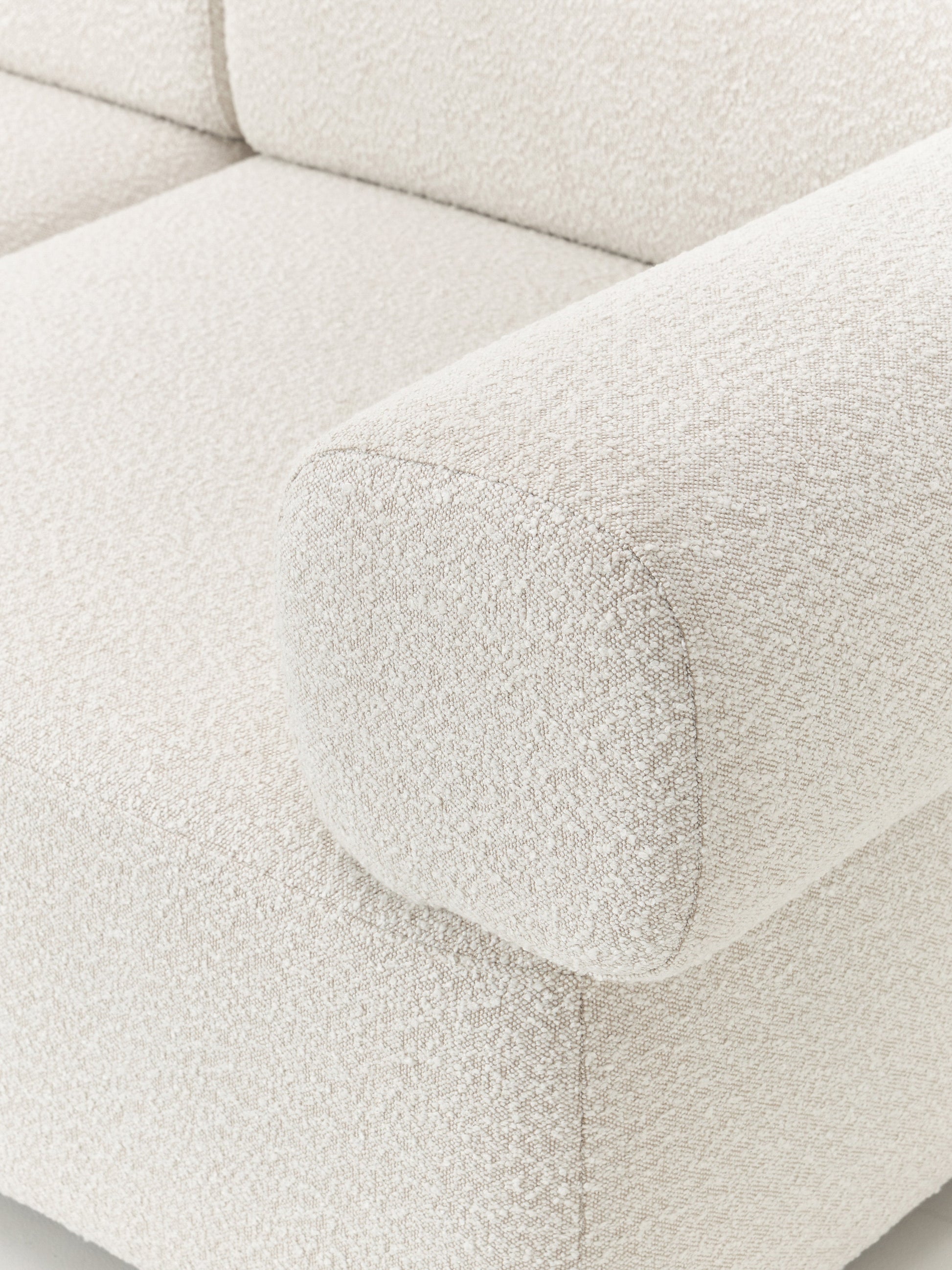 Modulares Bouclé-Sofa Anton (3-Sitzer)