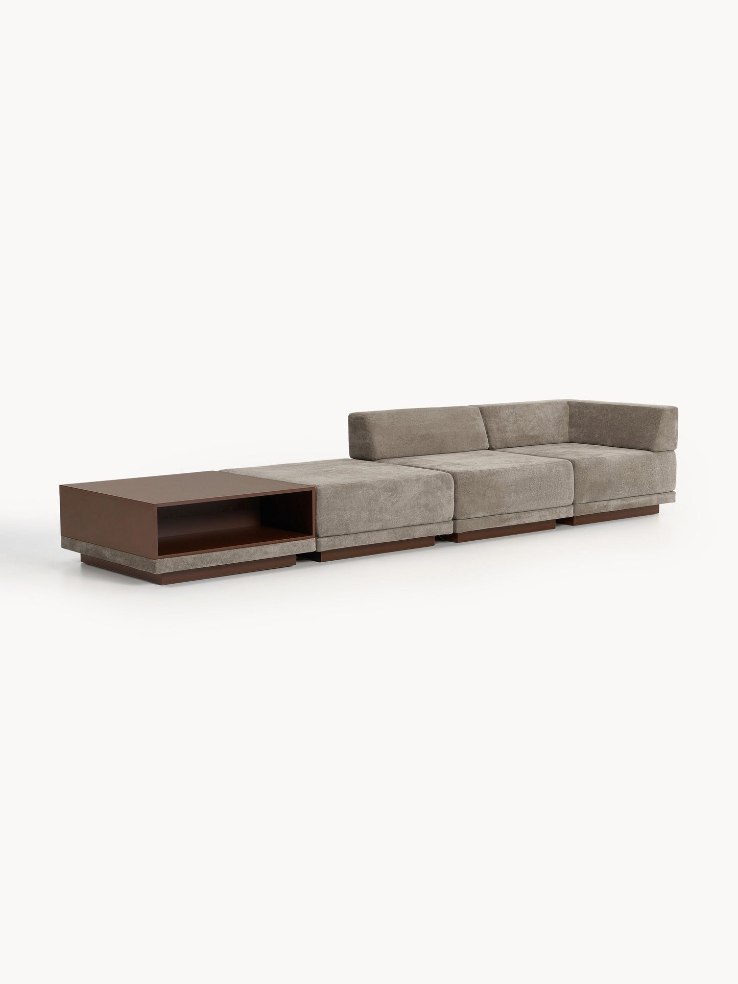 Modulares Sofa Colin (4-Sitzer) mit Couchtisch & Ottomane