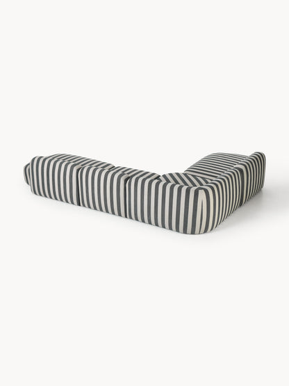 Modulares Gestreiftes XL-Ecksofa Wolke mit Chaiselongue