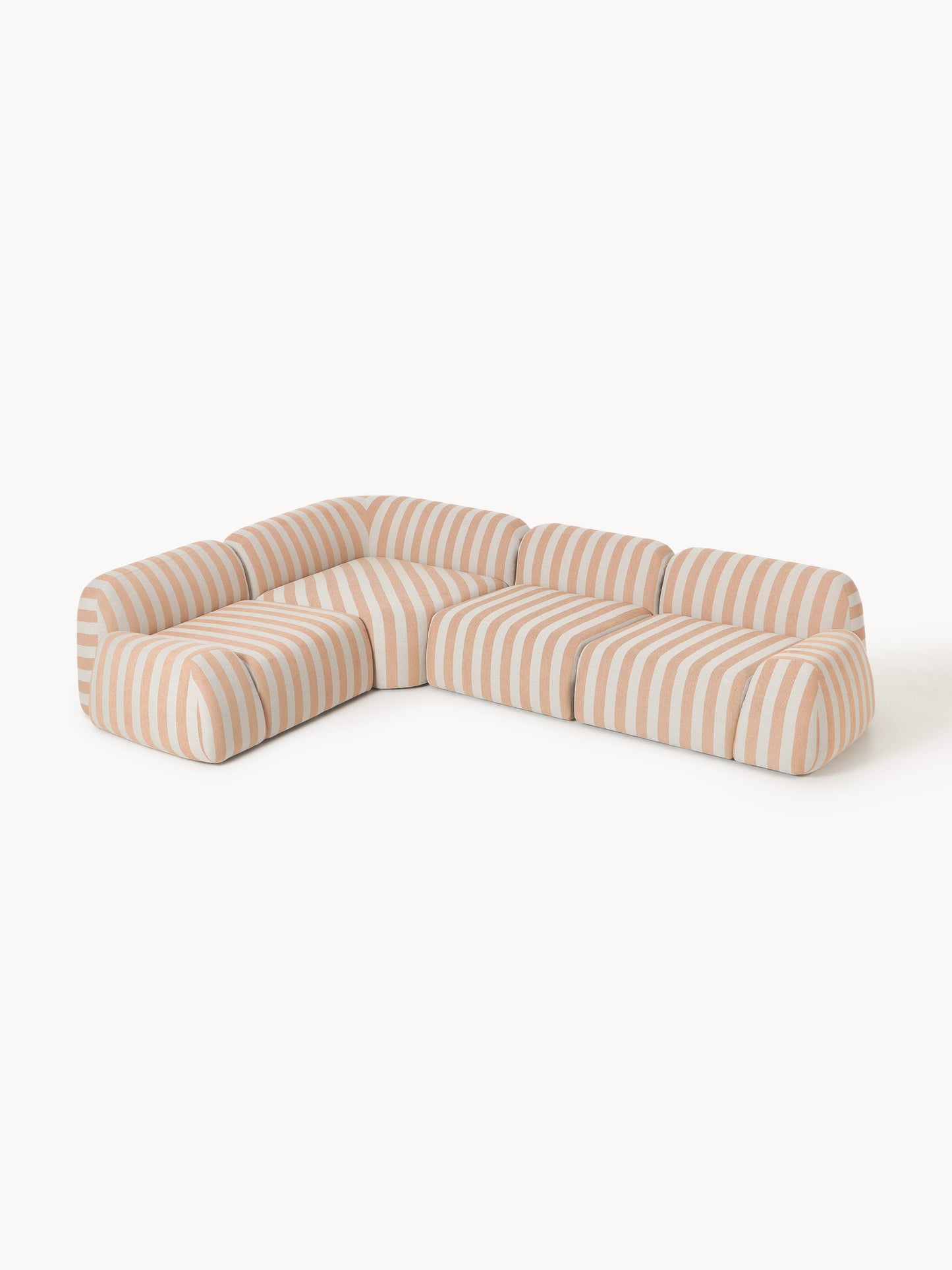 Modulares Gestreiftes Ecksofa Wolke (4-Sitzer)