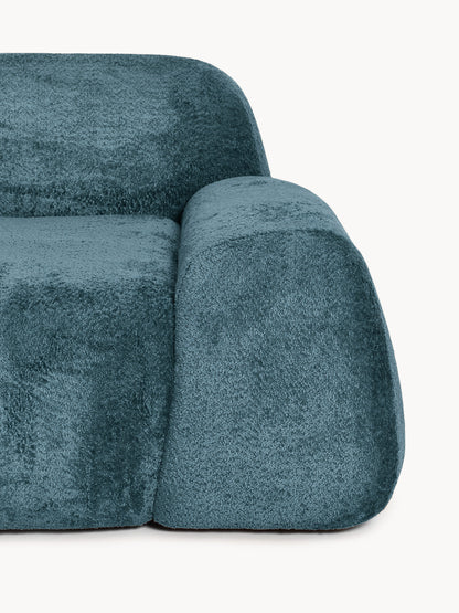 Teddy-Bouclé-Sofa Wolke (2-Sitzer) mit Chaiselongue
