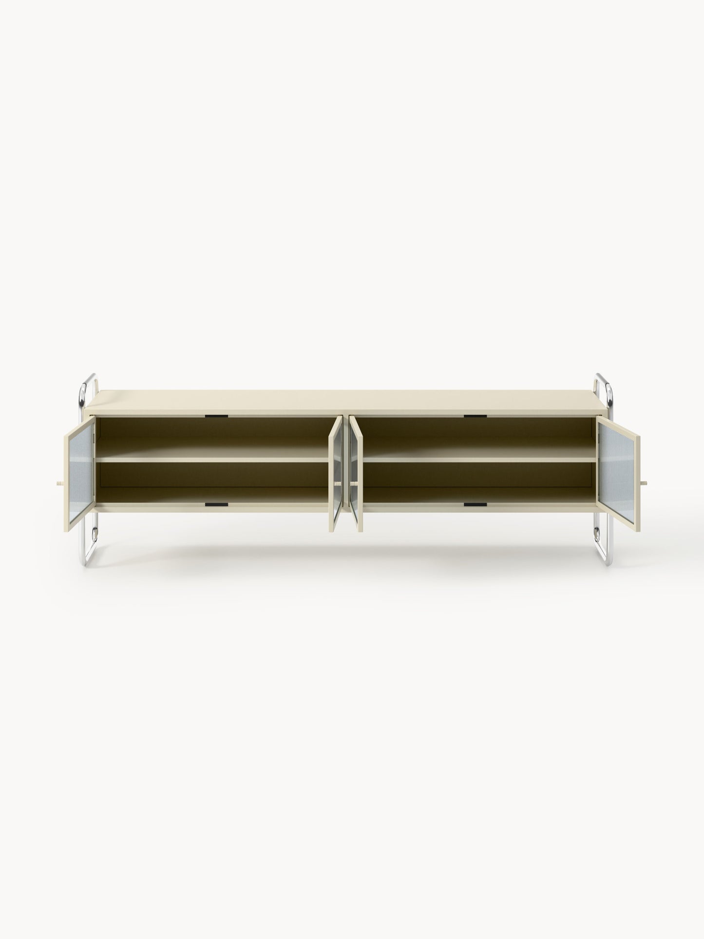 Metall-Lowboard Robyn mit Glas-Front