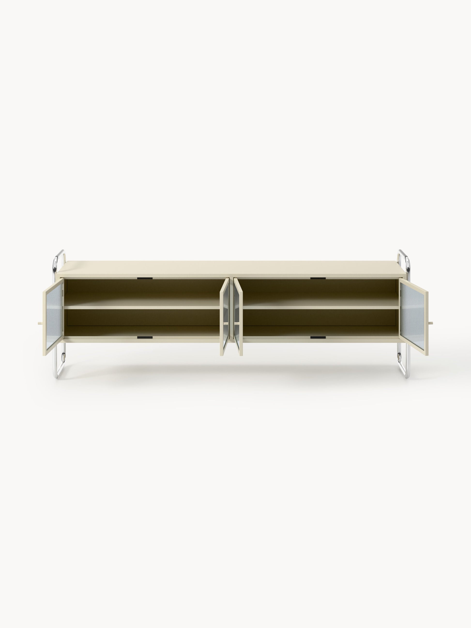 Metall-Lowboard Robyn mit Glas-Front