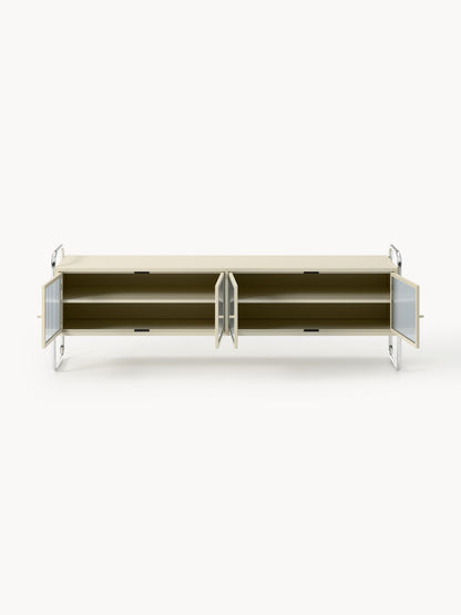 Metall-Lowboard Robyn mit Glas-Front