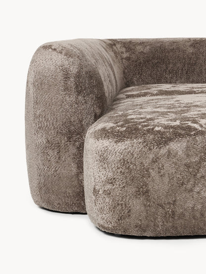 XL Modulares Teddy-Bouclé-Ecksofa Wolke mit Chaiselongue