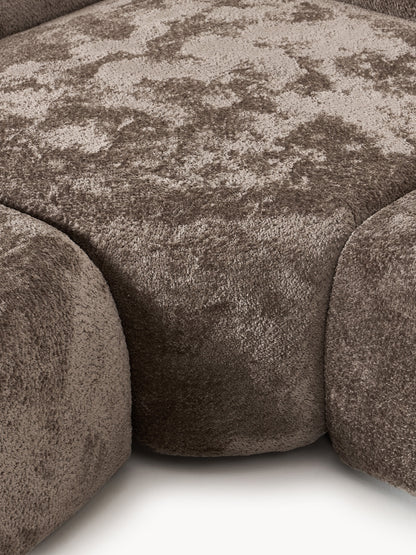 XL Modulares Teddy-Bouclé-Ecksofa Wolke mit Chaiselongue