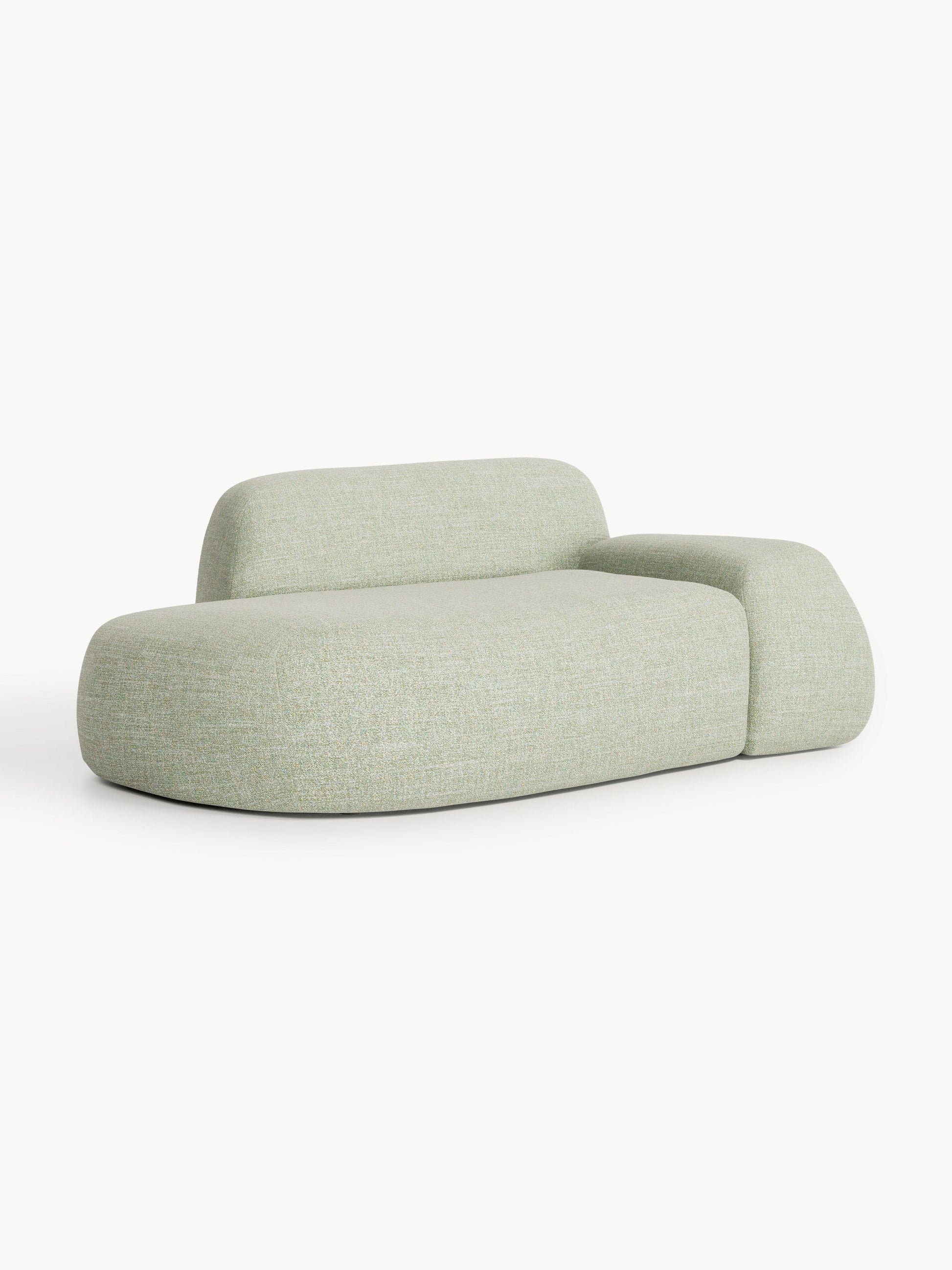 Bouclé-Sofa Wolke (2-Sitzer) mit Chaiselongue
