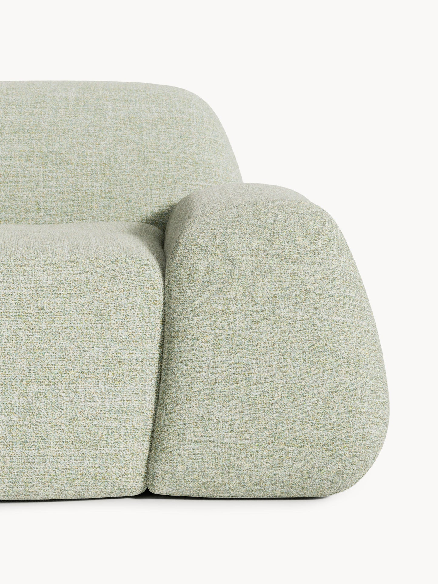 Bouclé-Sofa Wolke (2-Sitzer) mit Chaiselongue