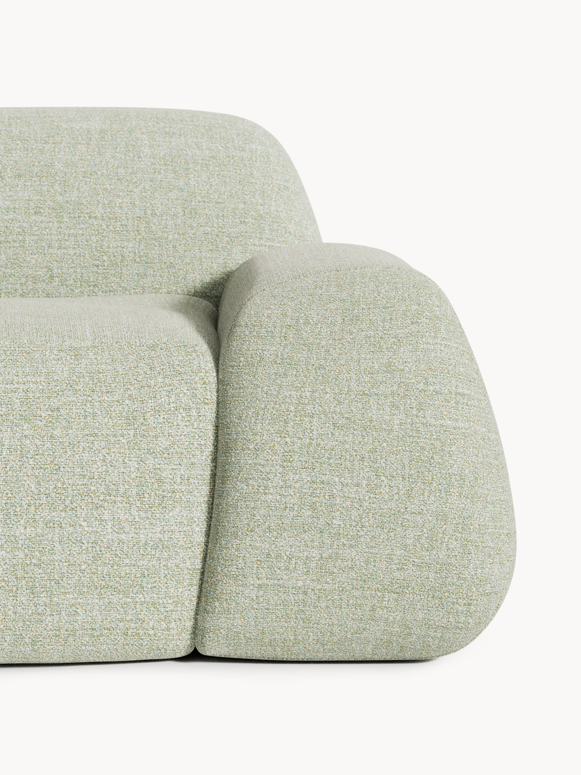 Bouclé-Sofa Wolke (2-Sitzer) mit Chaiselongue