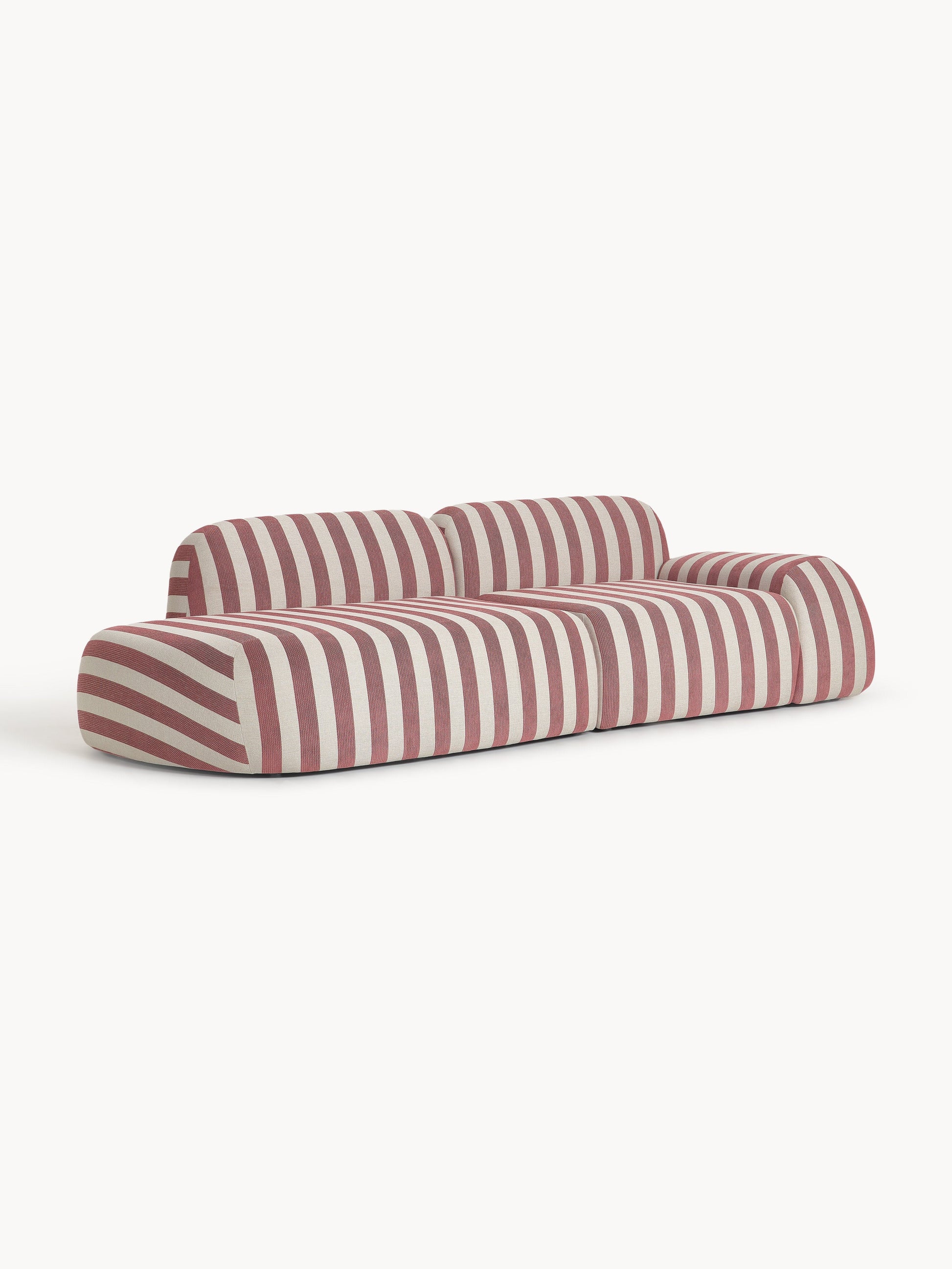 Modulare Gestreifte Chaise Wolke (3-Sitzer)
