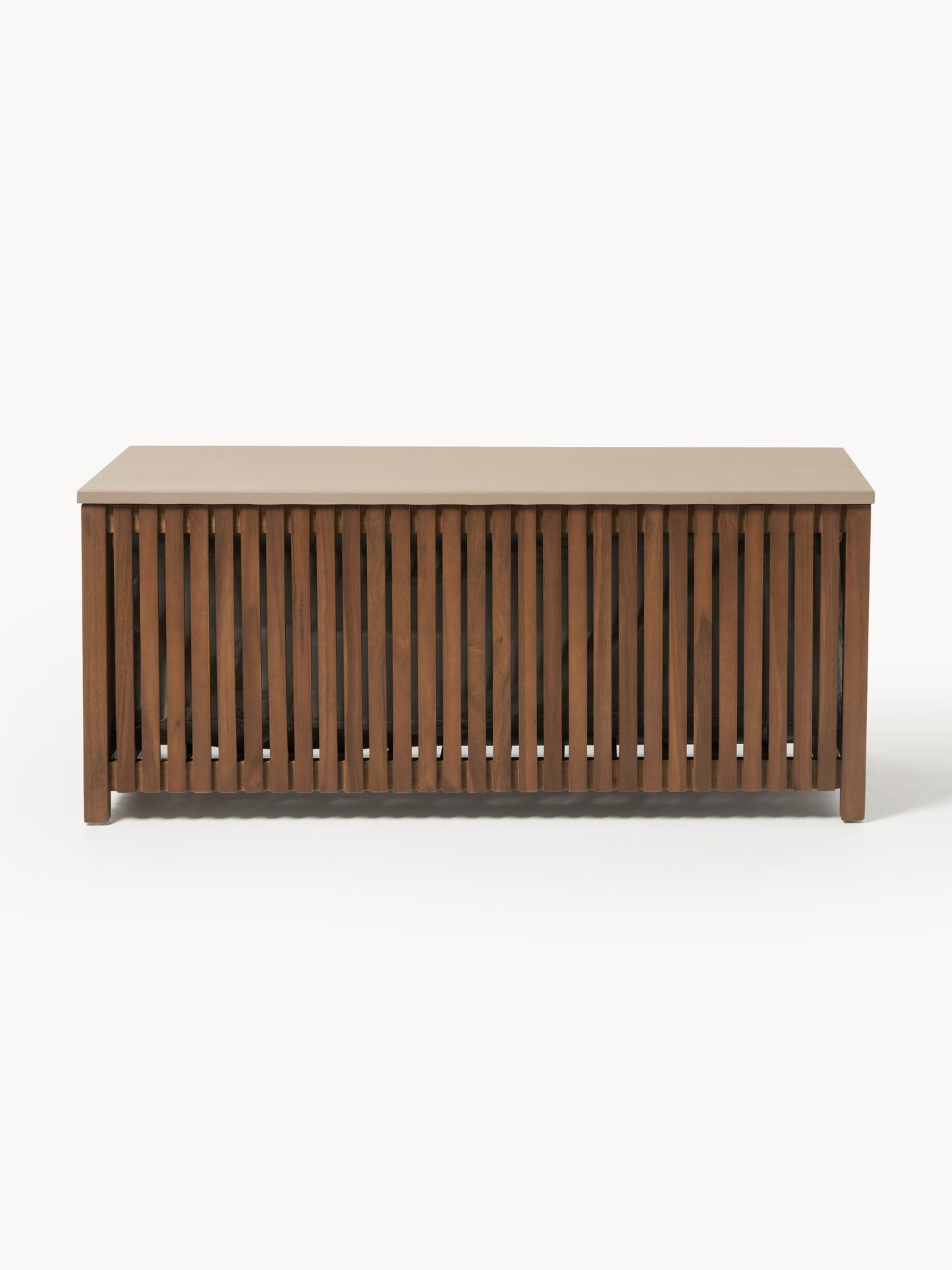 Garten-Aufbewahrungsbox Arkin aus Akazienholz mit Einsatz, B 129 cm
