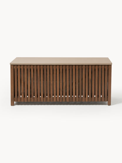 Garten-Aufbewahrungsbox Arkin aus Akazienholz mit Einsatz, B 129 cm