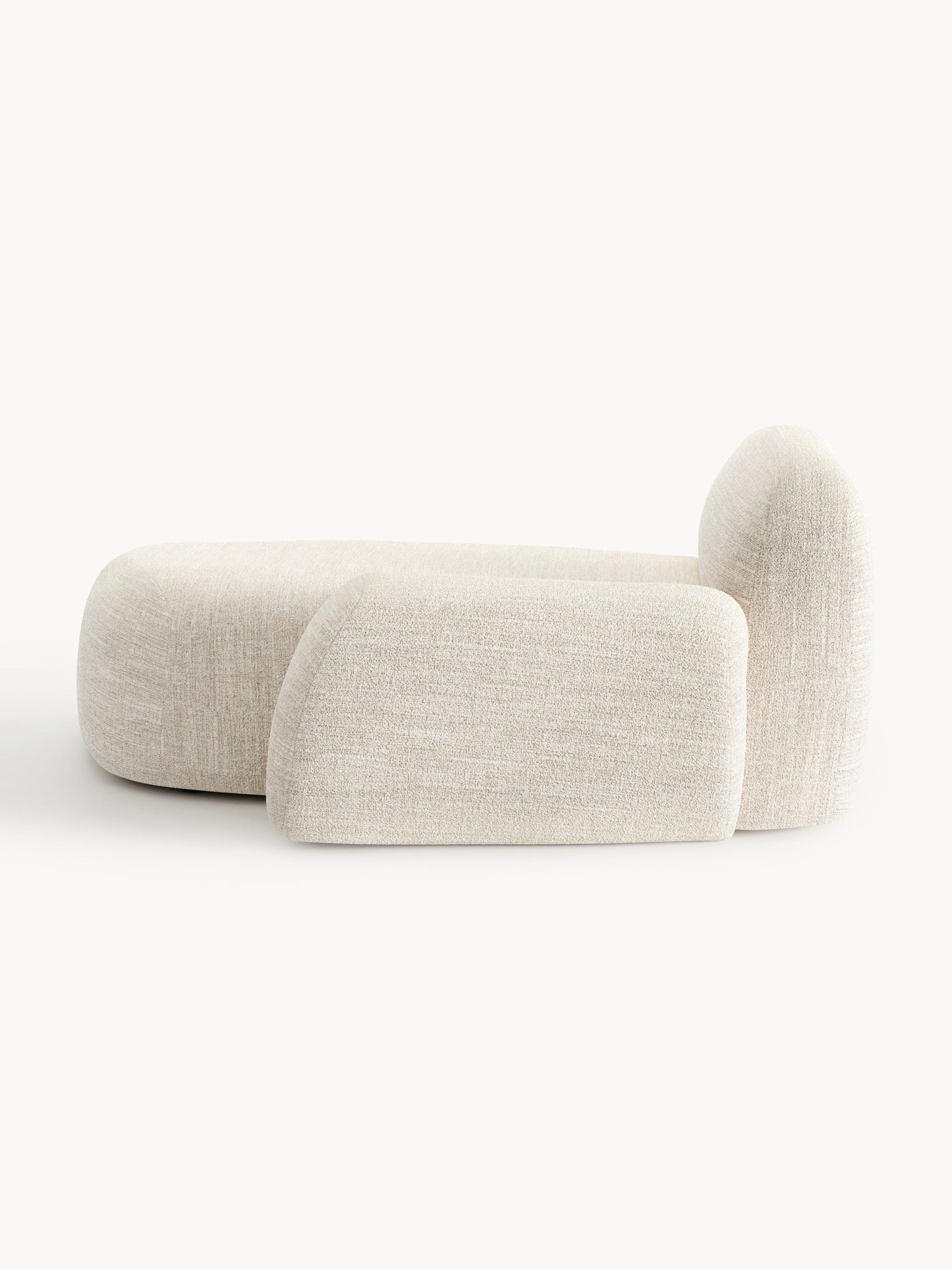 Bouclé-Chaise-Eckmodul Wolke