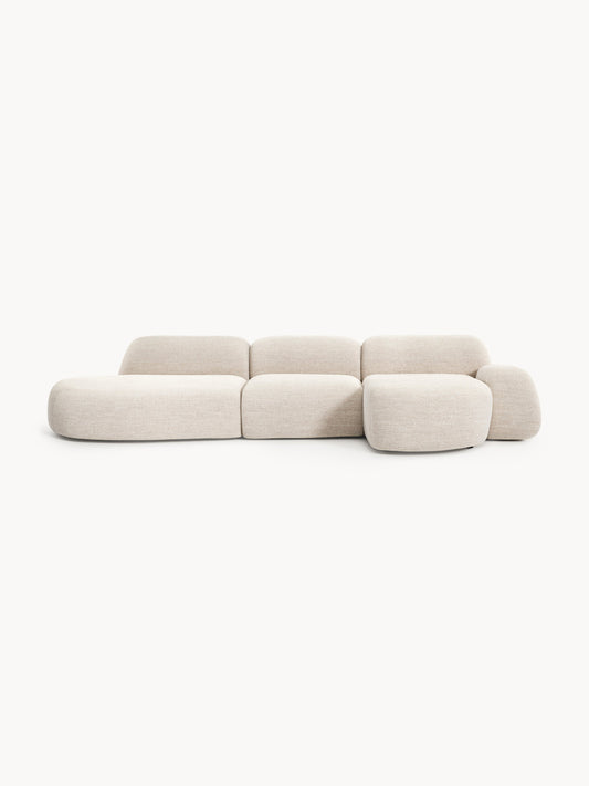 Galeriebild 1 - Modulares Bouclé-Ecksofa Wolke (4-Sitzer) mit Chaiselongue