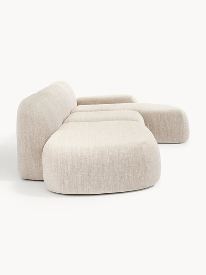 Modulares Bouclé-Ecksofa Wolke (4-Sitzer) mit Chaiselongue