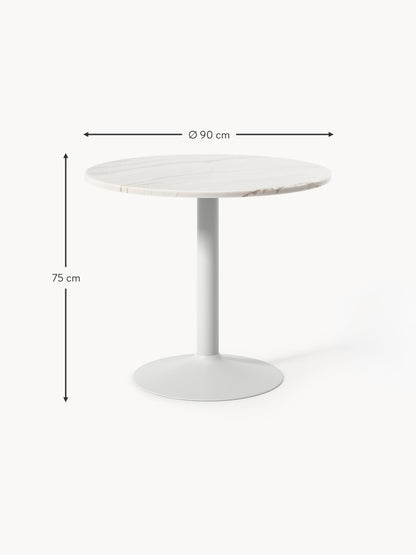 Runder Marmor-Esstisch Miley, Ø 90 cm