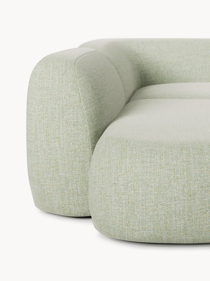 Modulares Bouclé-XL-Ecksofa Wolke mit Chaiselongue
