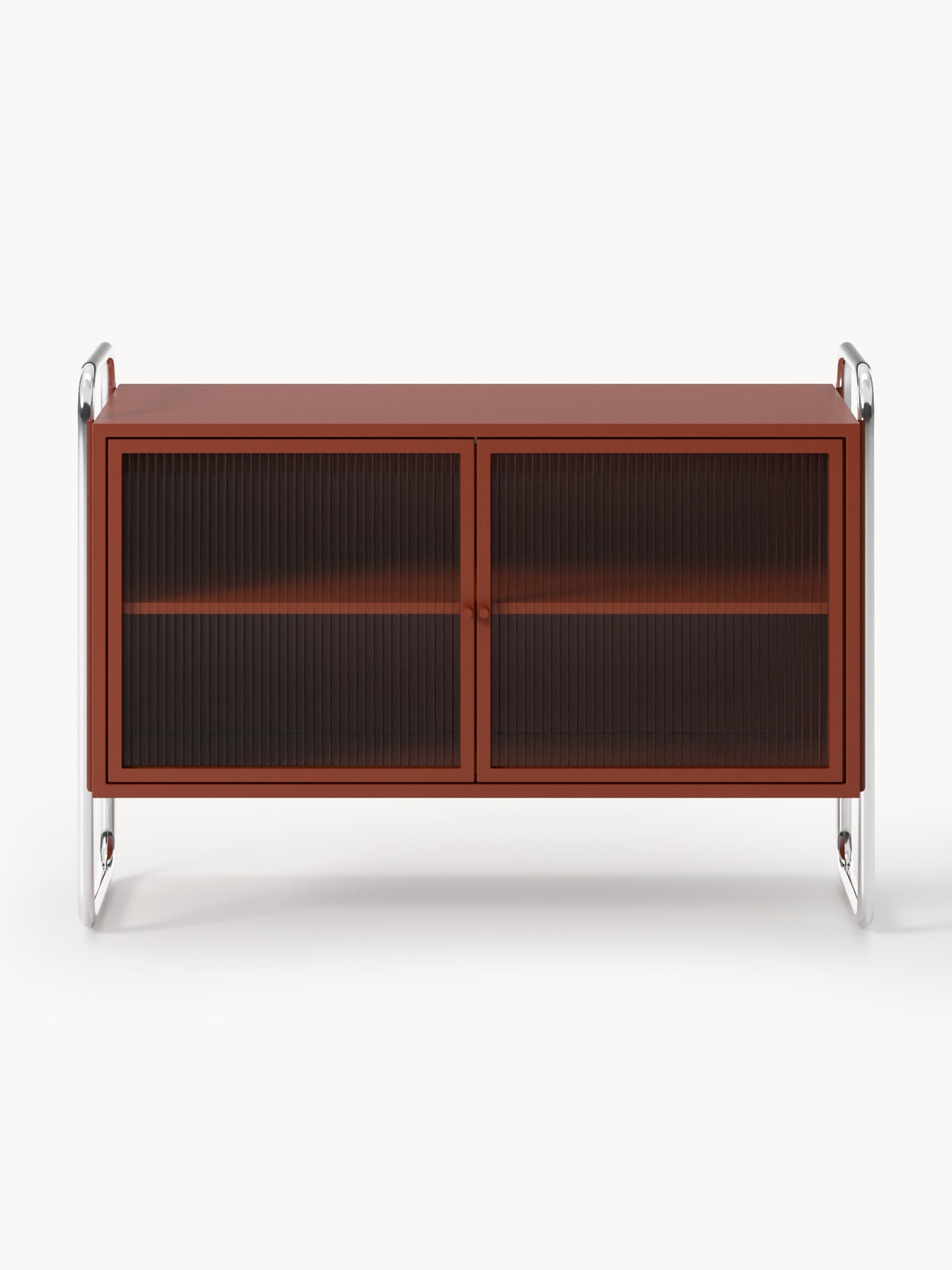 Metall-Sideboard Robyn mit Glas-Front