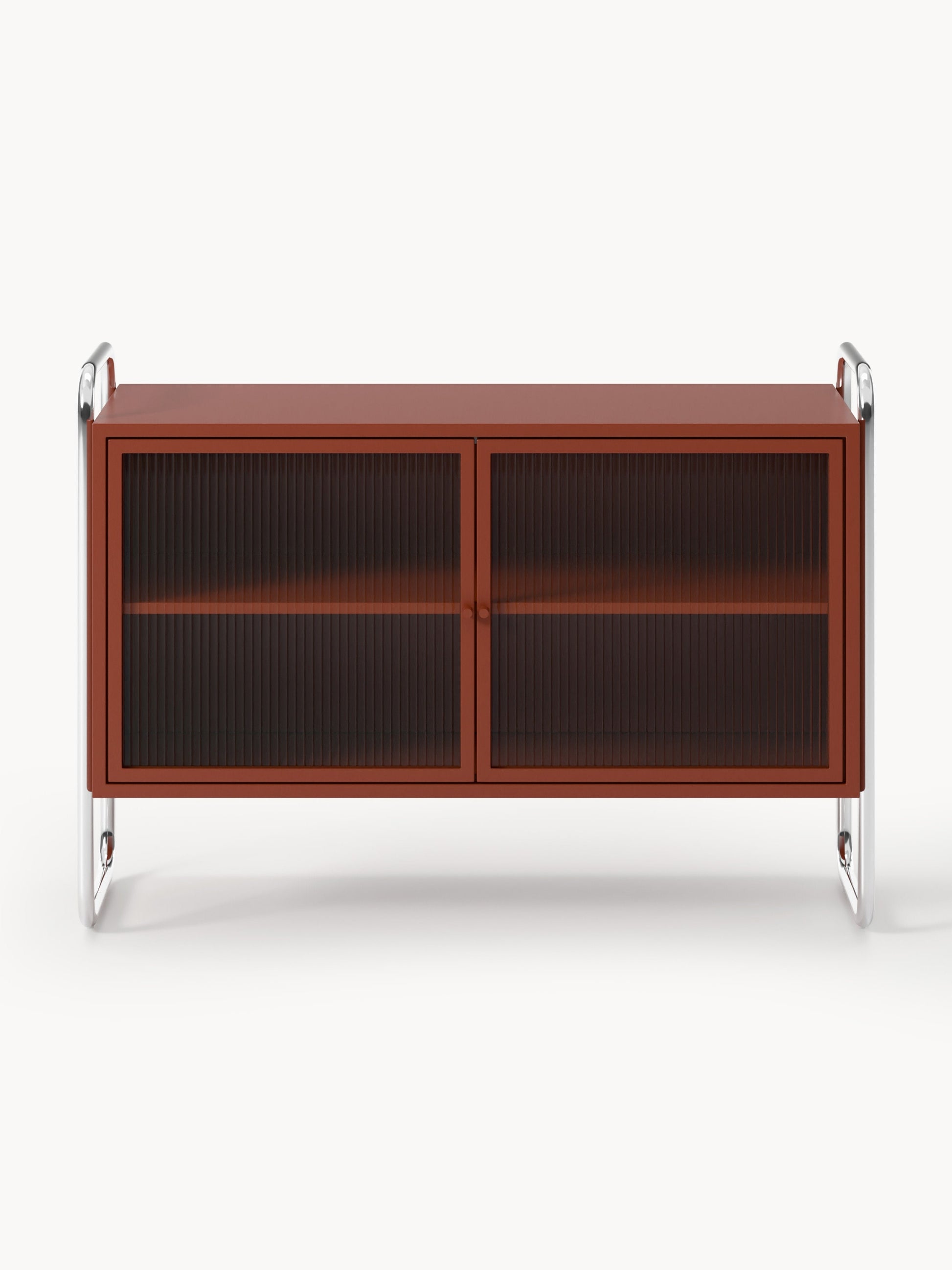 Metall-Sideboard Robyn mit Glas-Front