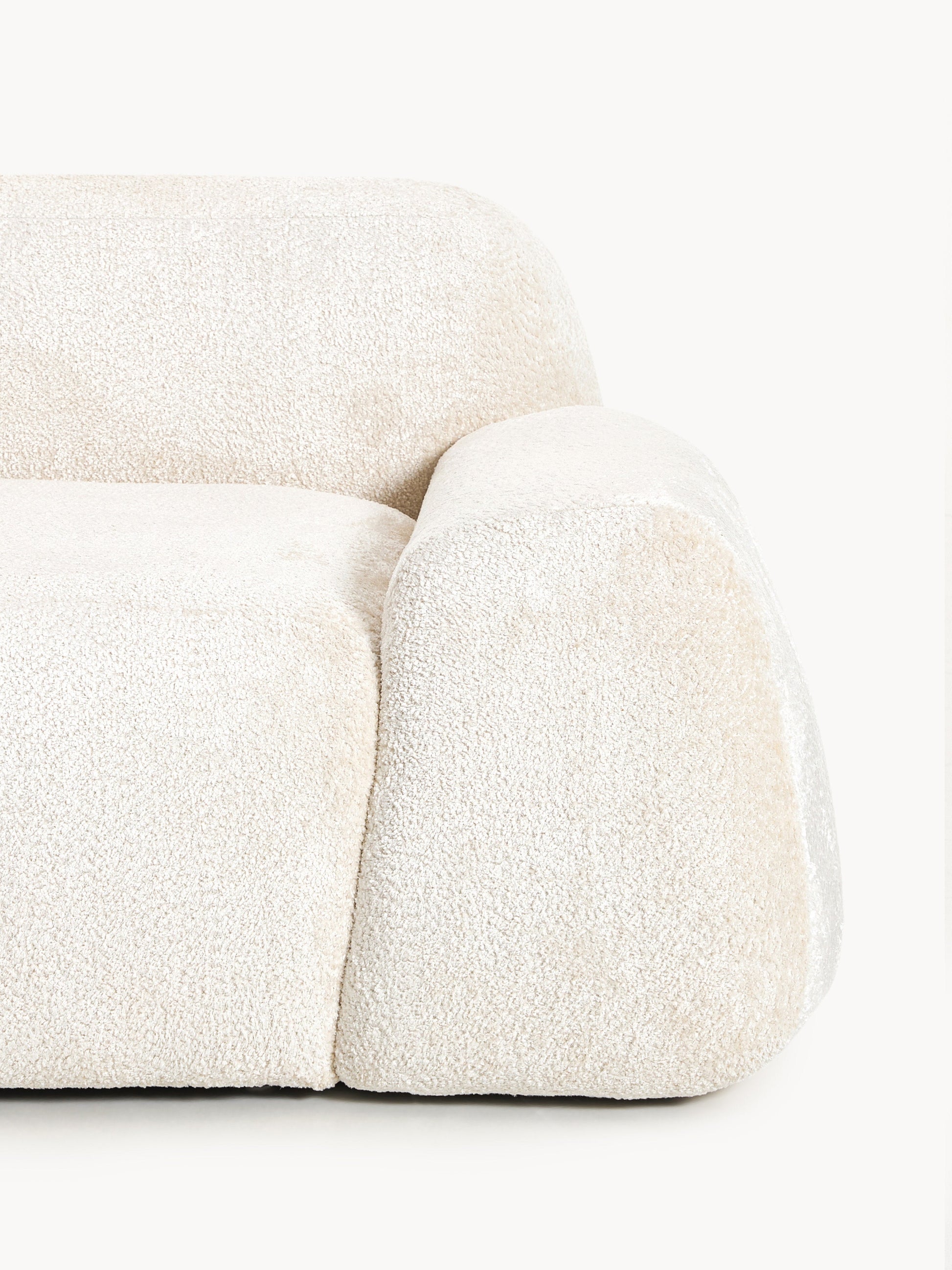 Teddy-Bouclé-Sofa Wolke (2-Sitzer) mit Chaiselongue