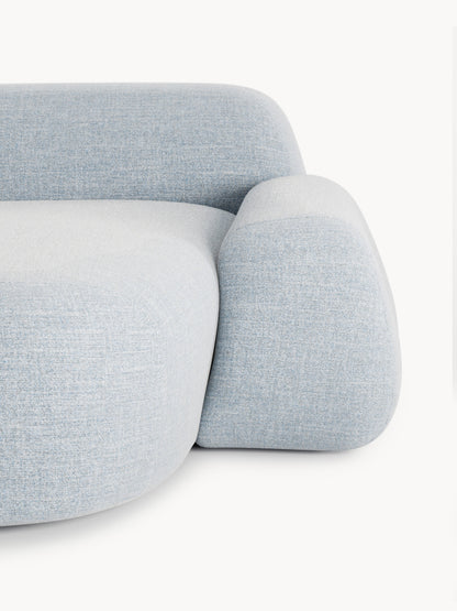 Modulares Bouclé-Ecksofa Wolke (4-Sitzer) mit Chaiselongue
