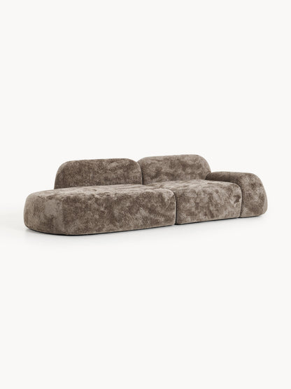 Modulare Teddy-Bouclé-Chaise Wolke (3-Sitzer)